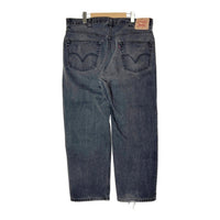 LEVI'S リーバイス RELAXED FIT 550 後染め デニムパンツ ブラック sizeW40 L30※裾にダメージあり 瑞穂店