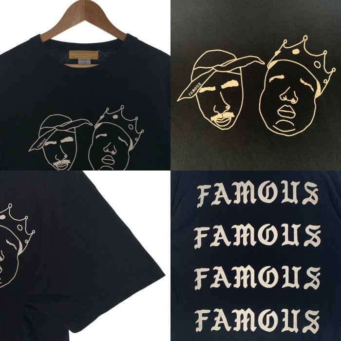 WORLD wide FAMOUS ワールドワイドフェイマス 2pac ビギー プリントTシャツ ブラック Size XXL 福生店