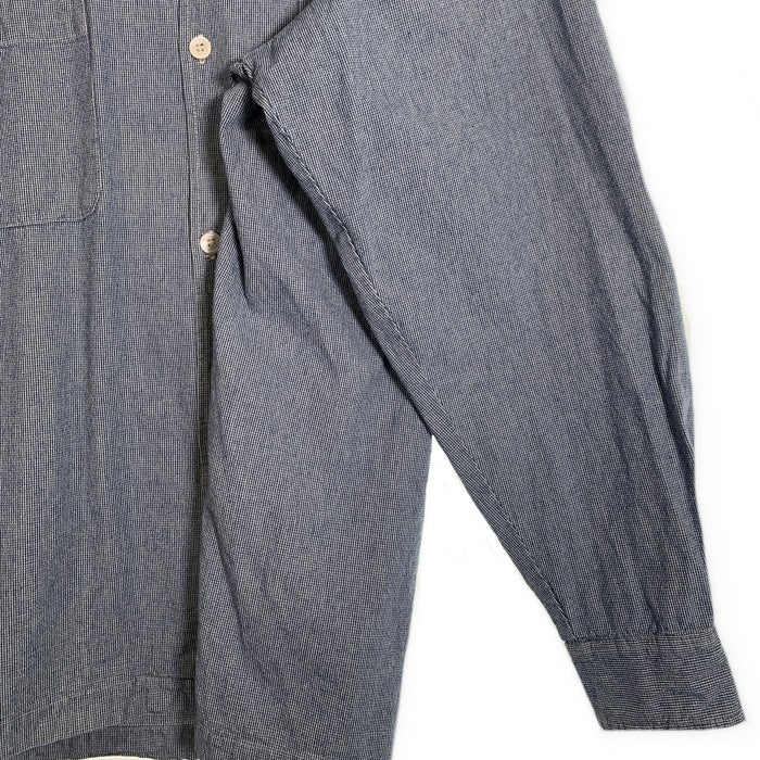 80's STUSSY ステューシー コットンシャツ 長袖 ライトブルー USA製 黒タグ オールド Size L 福生店