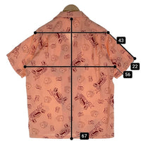 STAR OF HOLLYWOOD スターオブハリウッド LAS VEGAS オープンカラーコットンシャツ 半袖 ピンク SH36162 Size M 福生店