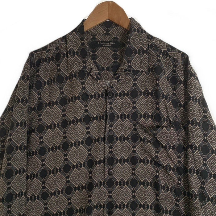Christian Dior MONSIEUR クリスチャンディオールムッシュ 総柄 長袖シャツ ブラック BLS-6141 Size L 福生店