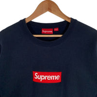 SUPREME シュプリーム 15AW Box Logo Crewneck ボックスロゴ クルーネック スウェットトレーナー ネイビー 赤ボックス Size L 福生店