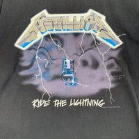 00`s METALLICA メタリカ RIDE THE LIGHTNING 半袖 Tシャツ ブラック FRUIT OF THE LOOMタグ Size L 福生店