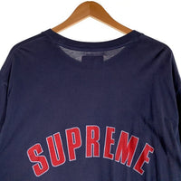 SUPREME シュプリーム 24SS Cracked Arc S/S Tee クラックドアーチロゴ ショートスリーブTシャツ プリント USED加工 ネイビー Size XXL 福生店