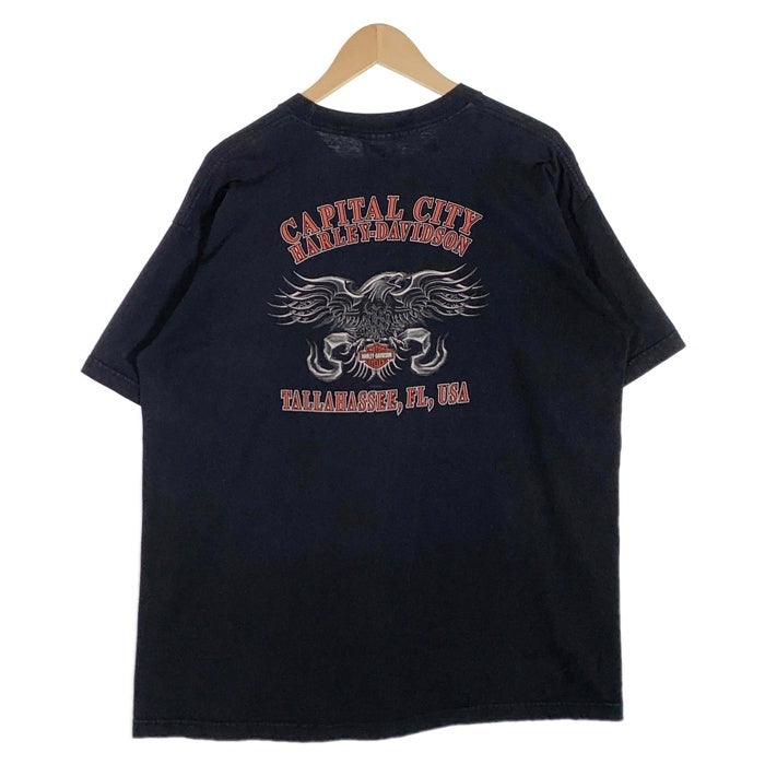 HARLEY-DAVIDSON ハーレーダビッドソン バー&シールド イーグル プリント Tシャツ ブラック Size XL 福生店