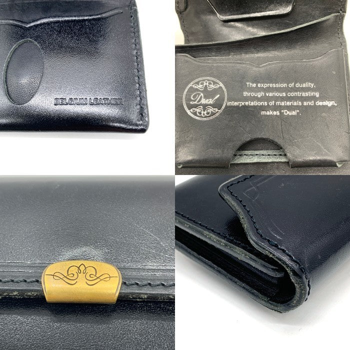 Dual デュアル EDIT エディット サドルプルアップコンパクトウォレット レザー ブラック (DCr-1040) 福生店