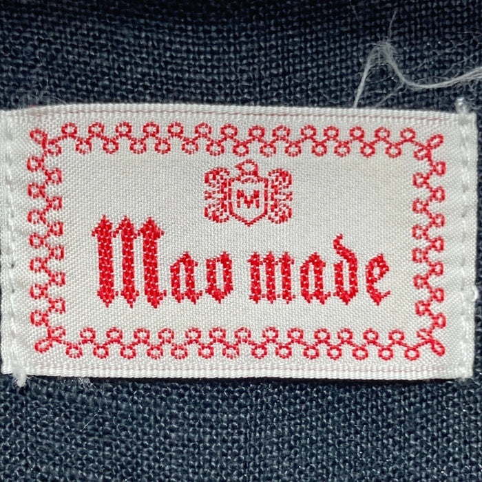 mao made マオメイド フロントボタンリネンワンピース ブラック sizeF 瑞穂店