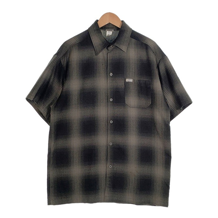 CALTOP キャルトップ オンブレチェック 半袖シャツ ブラック アクリル Size M 福生店
