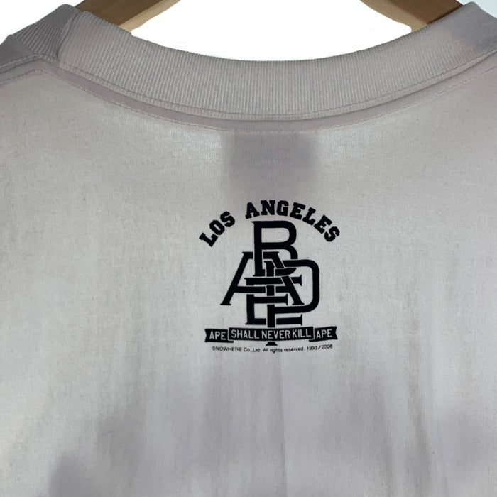 A BATHING APE アベイシングエイプ プリントTシャツ ホワイト 日本製 2008 ラインストーン Size M 福生店