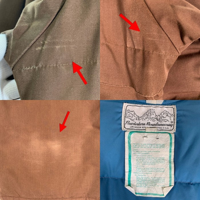 70’s Powderhorn パウダーホーン ウエスタンヨーク マウンテンパーカー 中綿 ブラウン ブルー Size M 福生店