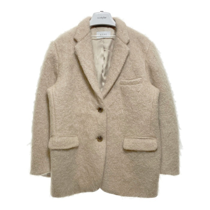 ETRE TOKYO エトレトウキョウ ウール モヘア 2B テーラードジャケット アイボリー 1221501038-0 Size M 瑞穂店