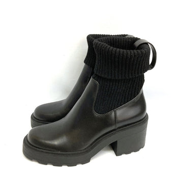 ZARA ザラ タグ付き トラックソールリブソックスブーツ 2164 310 800 ブラック size39 瑞穂店
