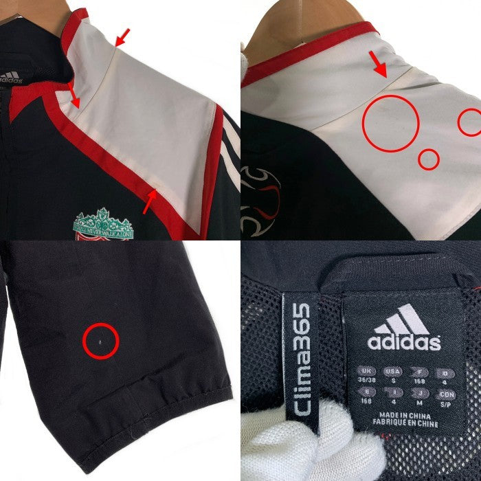 00's adidas アディダス LIVERPOOL FC リバプール ハーフジップ プルオーバージャケット ブラック ポリエステル 07/07 Size JP M 福生店
