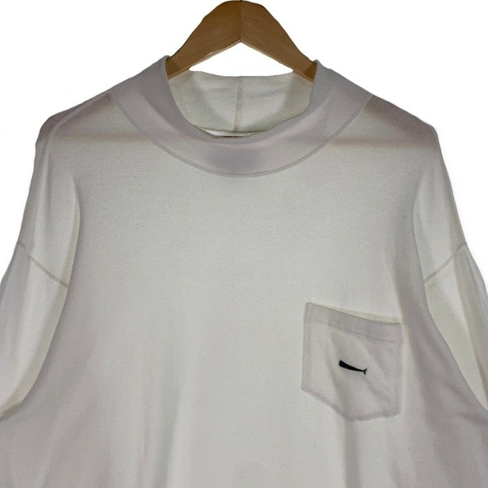 DESCENDANT ディセンダント モックネック ポケット ロングスリーブTシャツ ホワイト Size 2 福生店