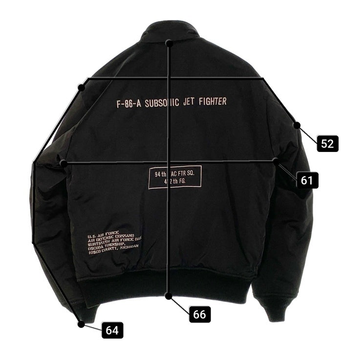 AVIREX アヴィレックス STENCIL JACKET ステンシルジャケット 中綿 シンサレート ブラック 783-4252036 Size L 福生店