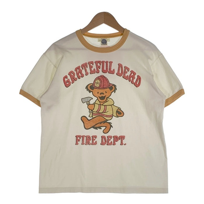 TOY'S McCOY トイズマッコイ GRATEFUL DEAD TEE FIRE DEPT. BEAR グレイトフルデッド リンガーTシャツ オフホワイト Size L 福生店