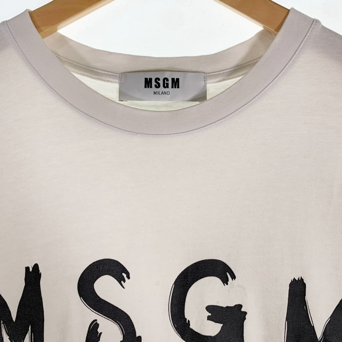 MSGM エムエスジーエム フロントロゴプリント Tシャツ ホワイト 2540MM97 Size M 福生店