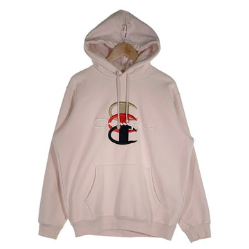 Supreme シュプリーム 17AW Champion チャンピオン Stacked C Hooded Sweatshirt プルオーバースウェットパーカー ピンク Size L 福生店