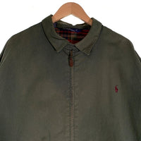 80's-90's Polo by Ralph Lauren ポロ ラルフローレン スイングトップ ジップアップジャケット 三角タグ オリーブ Size XXL 福生店