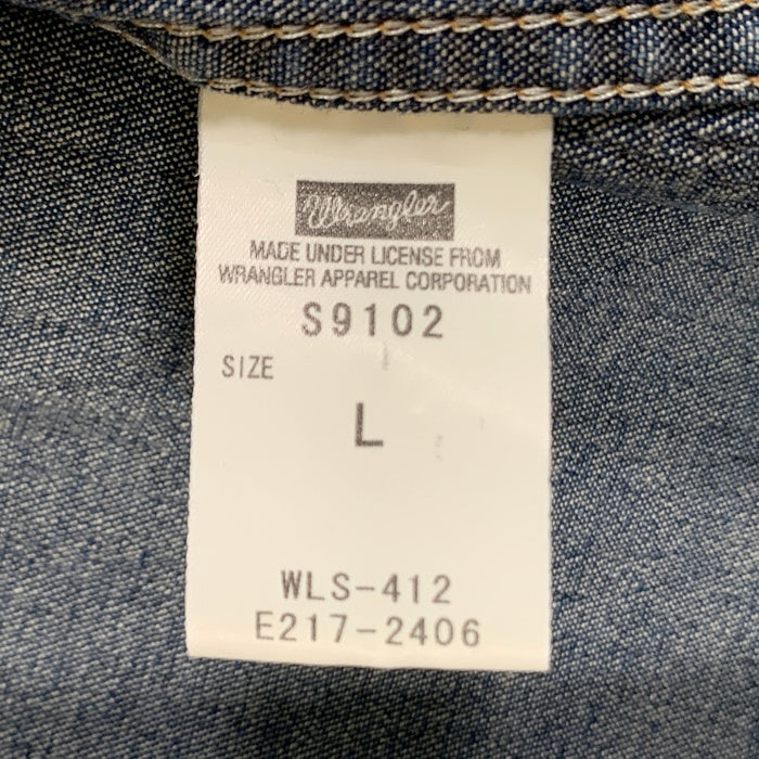 Wrangler ラングラー nano・universe ナノユニバース 別注 ウエスタン デニムシャツ ライトブルー S9102 Size L 福生店