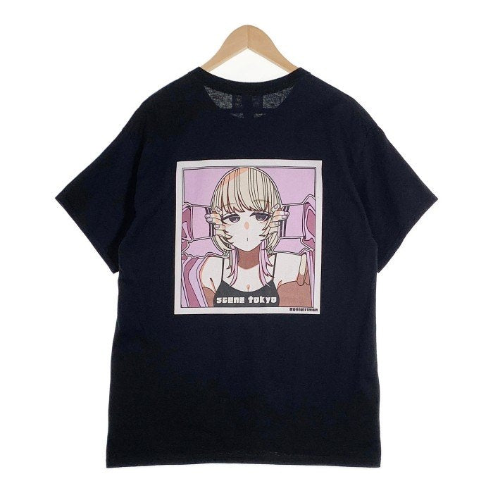 SCENE TOKYO シーントウキョウ おにぎりまん プリント Tシャツ ブラック Size L 福生店