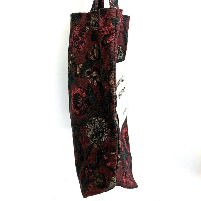 beautiful people ビューティフルピープル 花柄 トートバッグ ボルドー  瑞穂店