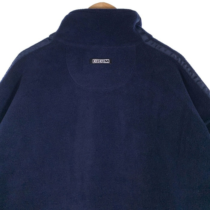 CCM シーシーエム Newyork Rangers ニューヨーク レンジャース NHL ジップアップ フリース ジャケット ネイビー カナダ製 Size XL 福生店