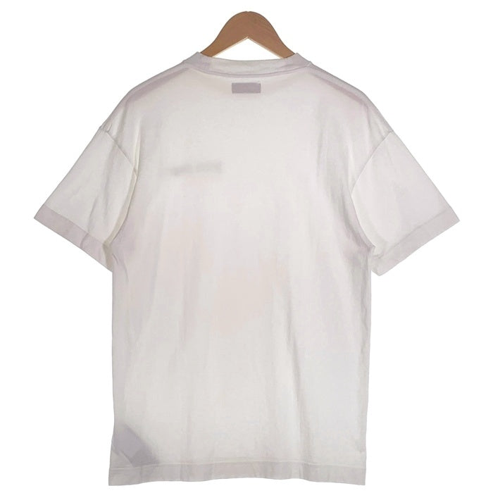 Palm Angels パームエンジェルス Logo Print T-Shirt ロゴプリント モックネック 半袖 Tシャツ フロッキープリント ホワイト PMAA001F18413018 Size S 福生店