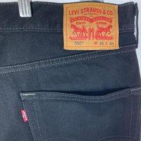 Levi's リーバイス 550 ブラックデニムパンツ テーパード レソト製 デニム ブラック Size 36 瑞穂店