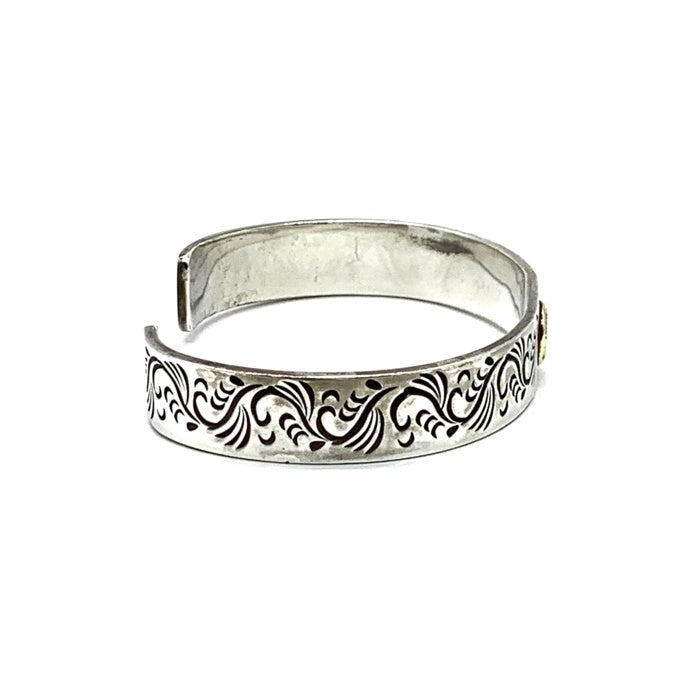FIRST ARROWS ファーストアローズ 12mm K18メタル 唐草 シルバーバングル SILVER 福生店