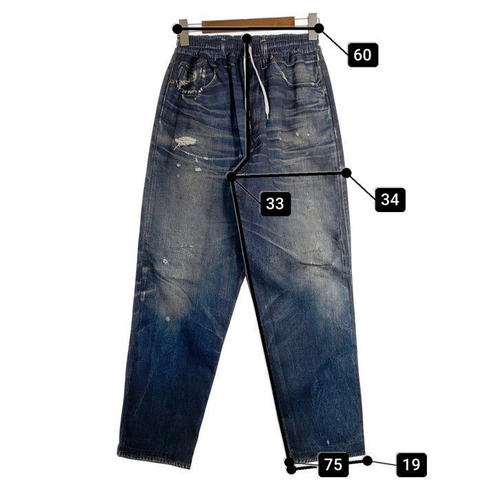 US アス Fake Vintage Denim Easy Pants フェイクヴィンテージデニム