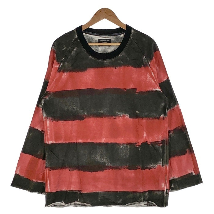 glamb グラム Hardie border sweat ハーディーボーダースウェットトレーナー ブラック レッド 薄手 GB0318/CS12 Size 4 福生店