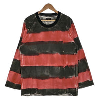 glamb グラム Hardie border sweat ハーディーボーダースウェットトレーナー ブラック レッド 薄手 GB0318/CS12 Size 4 福生店