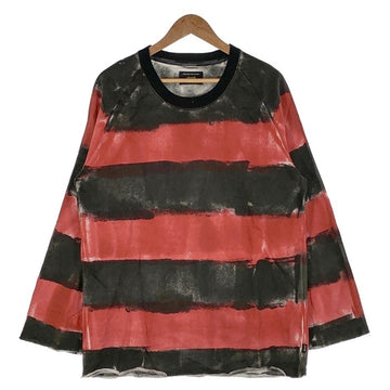 glamb グラム Hardie border sweat ハーディーボーダースウェットトレーナー ブラック レッド 薄手 GB0318/CS12 Size 4 福生店
