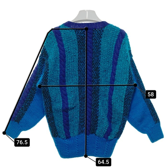 NOVO ハンドニット ウールセーター ブルー レディース Size L 瑞穂店