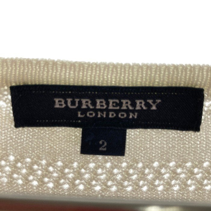 BURBERRY LONDON バーバリーロンドン サマーニット カーディガン ホワイト size2 瑞穂店