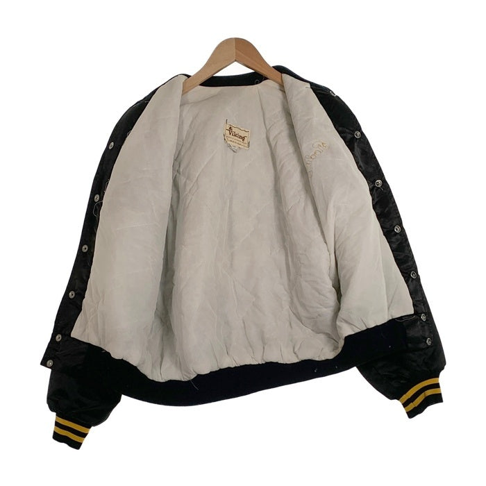 Viking バイキング ARMY KARATE ナイロン スタジアムジャケット スタジャン ブラック USA製 Size L 福生店