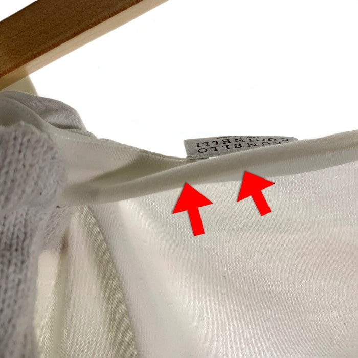 BRUNELLO CUCINELLI ブルネロクチネリ Vネック 半袖カットソー コットン ホワイト Size L 福生店