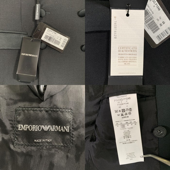 EMPORIO ARMANI エンポリオアルマーニ セットアップ P1V23G P1046 ブラック イタリア製 Size 48 福生店