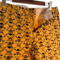 LIFE`S A BEACH ライフズアビーチ 復刻 スカルボーンプリント ワークパンツ イエロー Size L 福生店