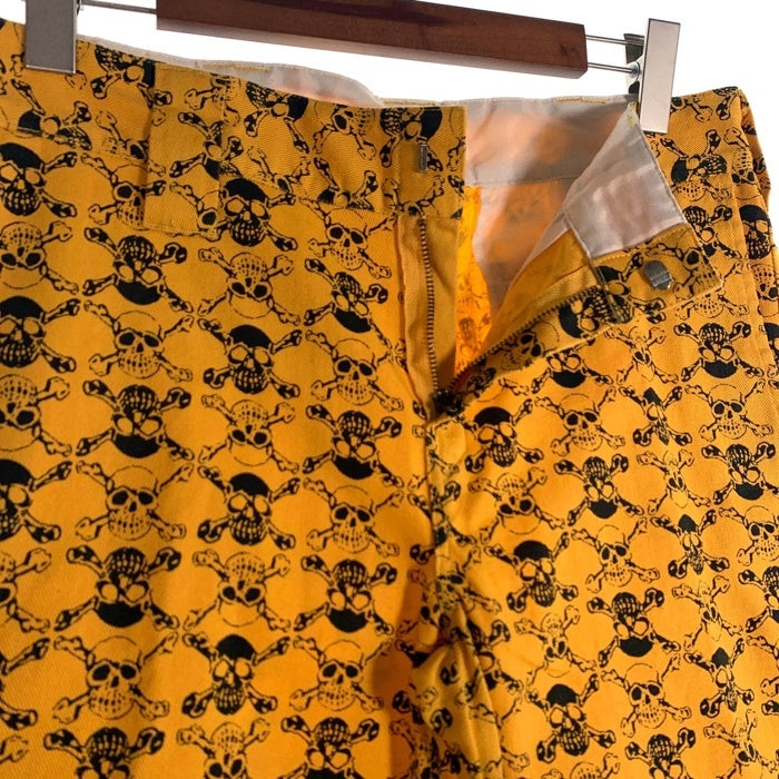 LIFE`S A BEACH ライフズアビーチ 復刻 スカルボーンプリント ワークパンツ イエロー Size L 福生店