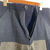 COMME des GARCONS SHIRT コムデギャルソンシャツ Wool Trouser ウール トラウザー テーパードパンツ 切替 ネイビー FH-P008 Size M 福生店
