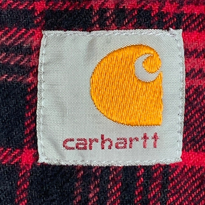 CARHARTT カーハート チェック 長袖 ロングスリーブ フランネル シャツ レッド メキシコ製 Size L 福生店