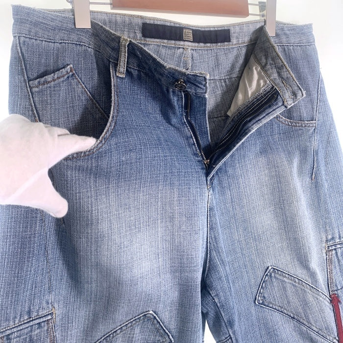 MARITHE FRANCOIS GIRBAUD マリテフランソワジルボー デニムショートパンツ バギーショーツ ライトブルー Size 36 福生店