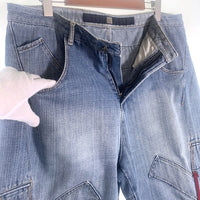 MARITHE FRANCOIS GIRBAUD マリテフランソワジルボー デニムショートパンツ バギーショーツ ライトブルー Size 36 福生店