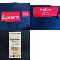 SUPREME シュプリーム 15AW Box Logo Crewneck ボックスロゴ クルーネック スウェットトレーナー ネイビー 赤ボックス Size M 福生店