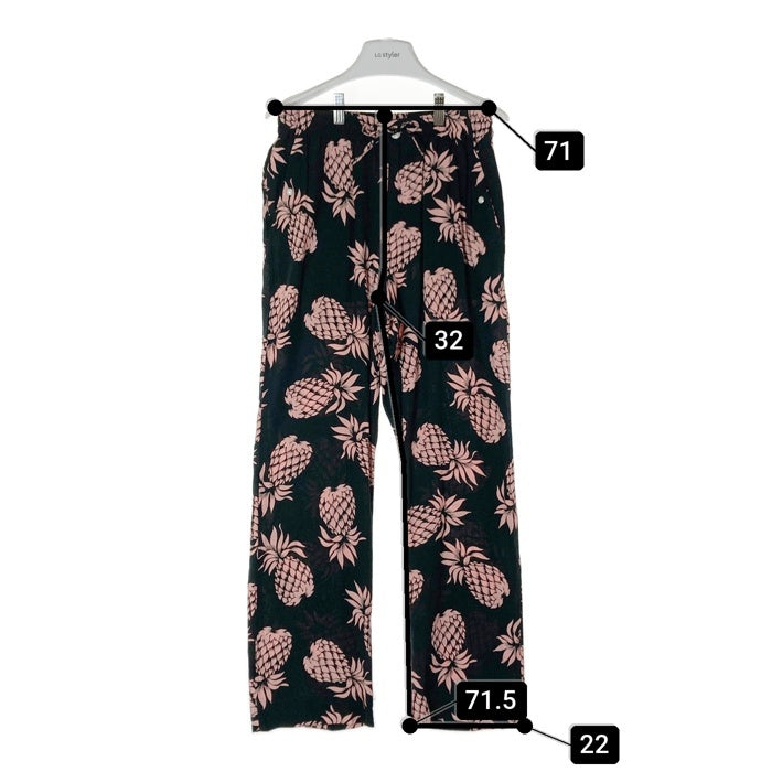 Needles ニードルズ EJ180 RAYON SATEEN PINEAPPLE EASY WESTERN PANT レーヨン パイナップル柄 イージー ウエスタンパンツ ブラック sizeM 瑞穂店