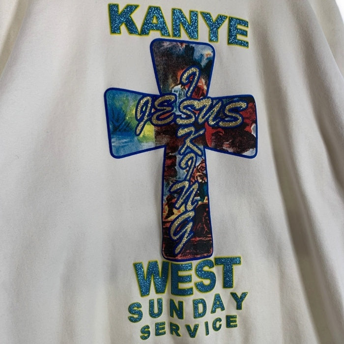 KANYE WEST カニエウエスト YEEZY AWGE プリント スウェットトレーナー ホワイト Size L-XL 相当 福生店