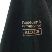 AIGLE エーグル コットン ジップアップジャケット スタンドカラー フード収納 グリーン 8504-47425 Size M 福生店