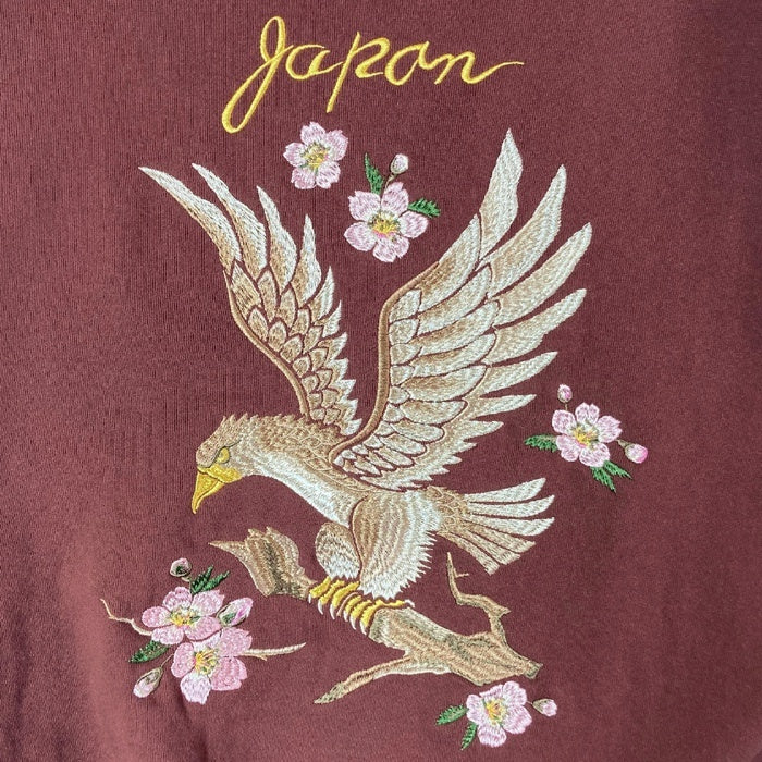 Schott ショット 782-4231004 EMB. CHERRY BLOSSOM JAPAN EAGLE HOODED SWEAT チェリーブロッサム ジャパンイーグル パーカー ブラウン sizeS 瑞穂店